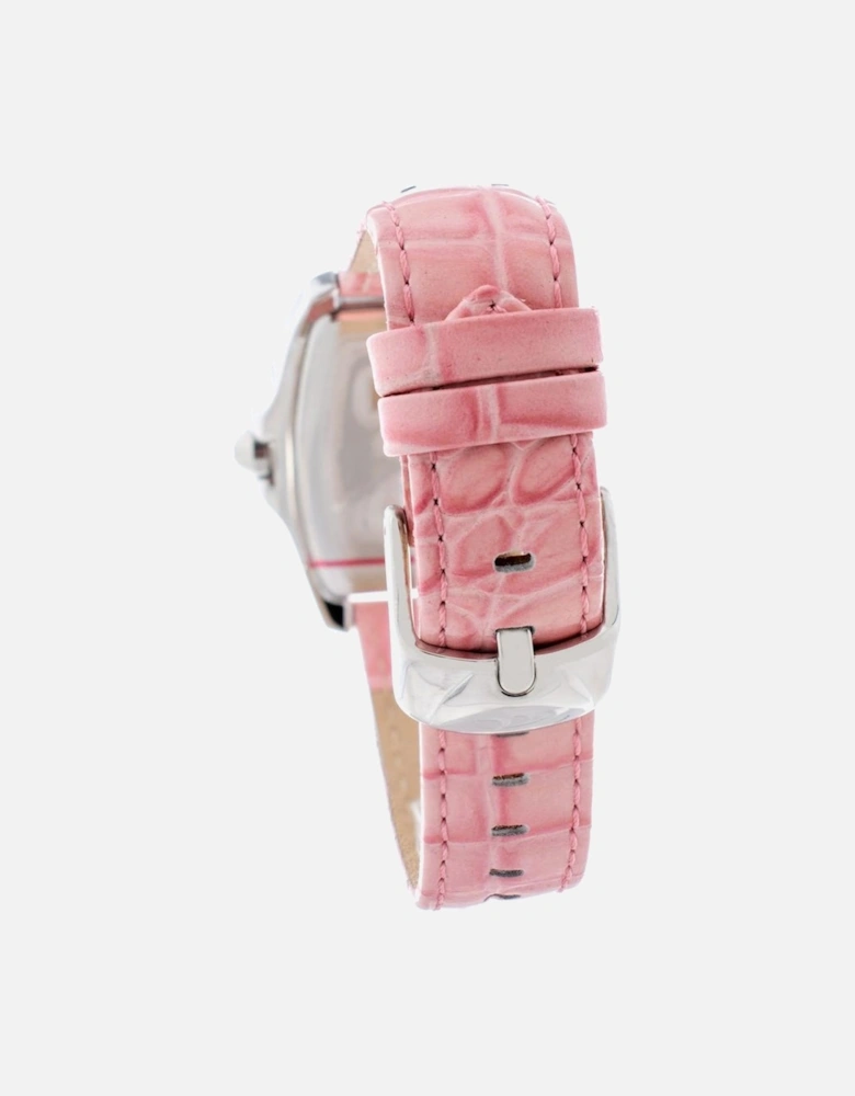 Quartz Analog Steel Case Leather Bracelet Watch Women - Multicolor