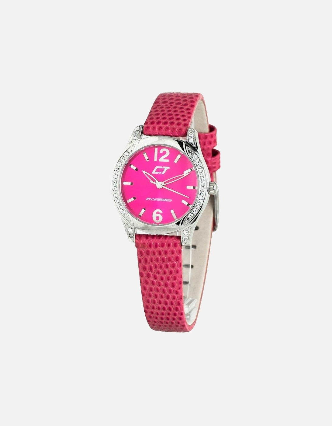 Quartz Analog Steel Case Leather Bracelet Watch Women - Multicolor, 3 of 2