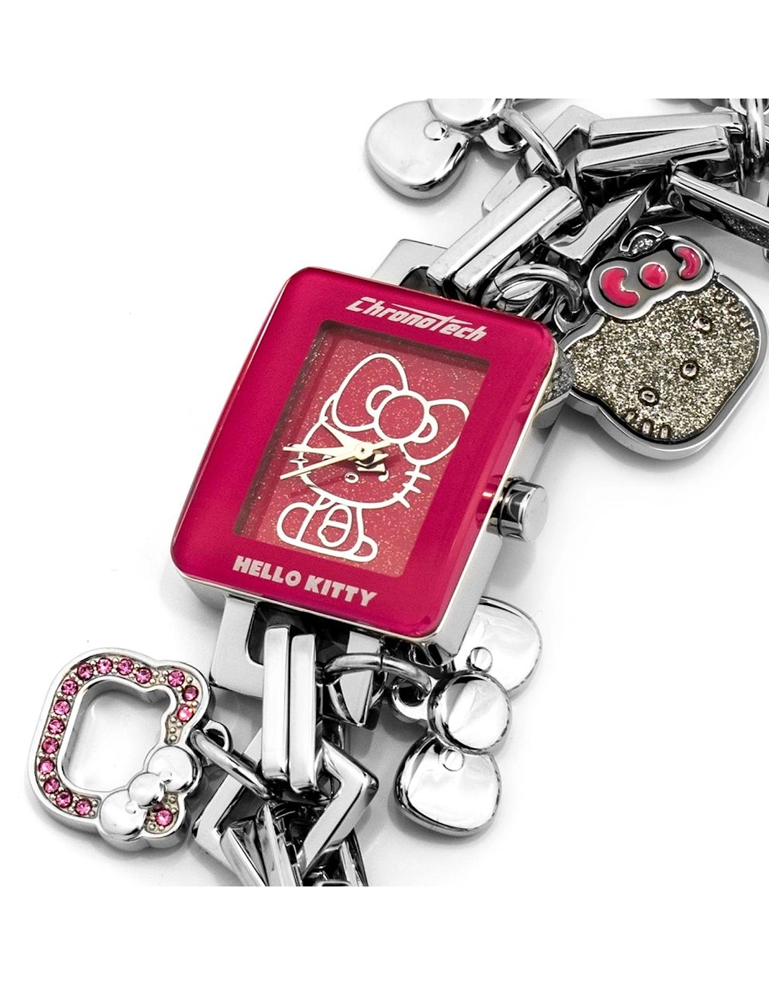 Quartz Analog Steel Case Watch with Pink Dial Women - Silver Watches