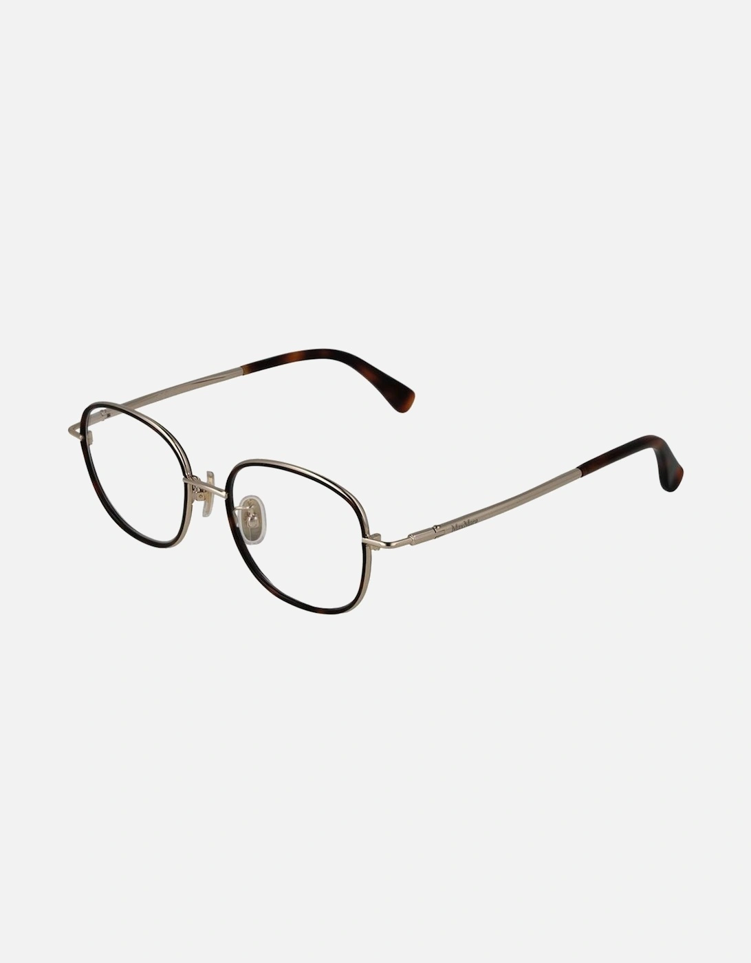 Round Metal Frame Glasses with Demo Lenses Women - Brown, 6 of 5