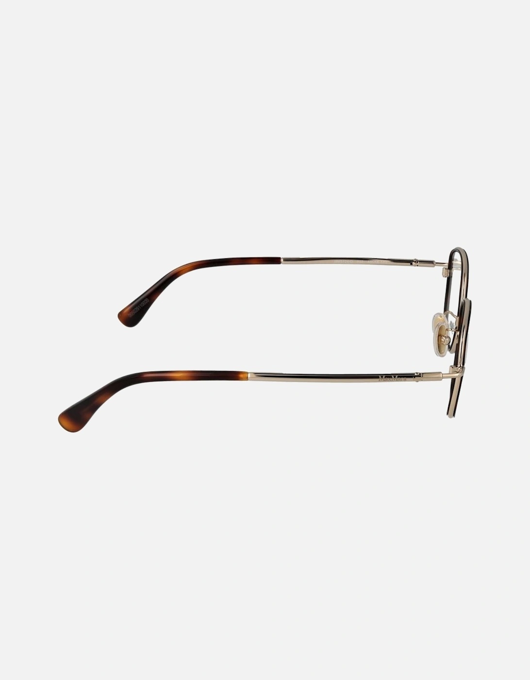 Round Metal Frame Glasses with Demo Lenses Women - Brown