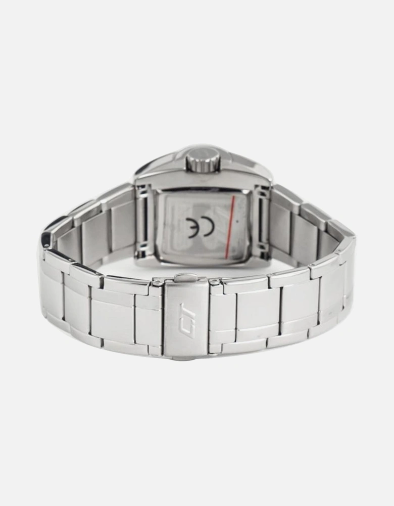 Steel Quartz Analog Watch with Date Function Women - Silver Watches
