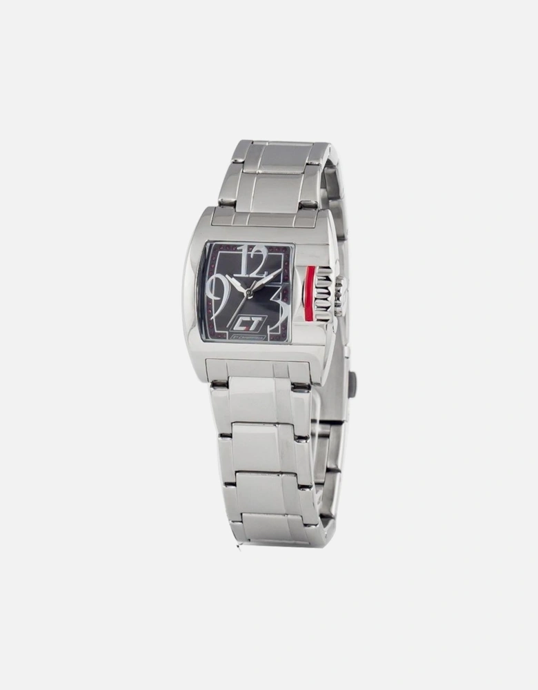 Steel Quartz Analog Watch with Date Function Women - Silver Watches