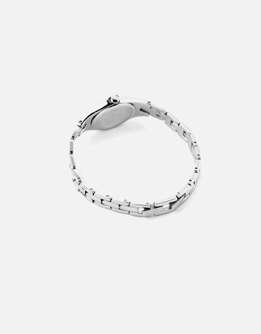 Quartz Analog Steel Case Watch with Pink Dial Women - Silver Watches