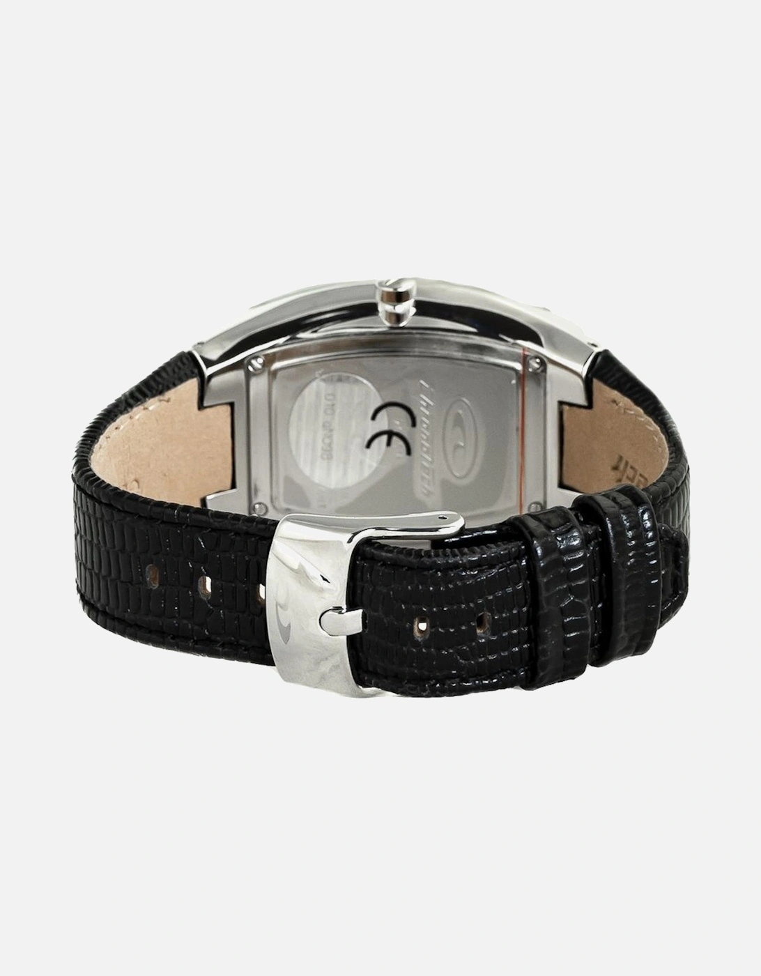 Quartz Analog Steel Case Leather Bracelet Watch Unisex - Black Unisex