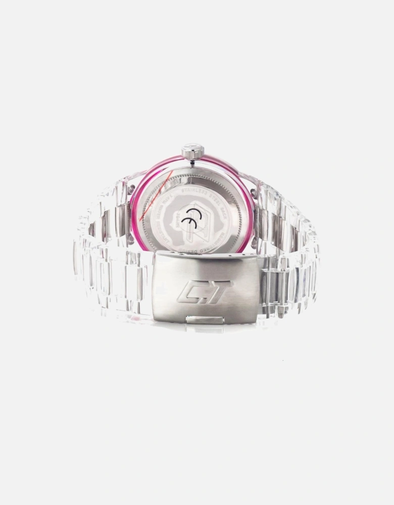 Quartz Chronograph Transparent Polycarbonate Watch Unisex Unisex