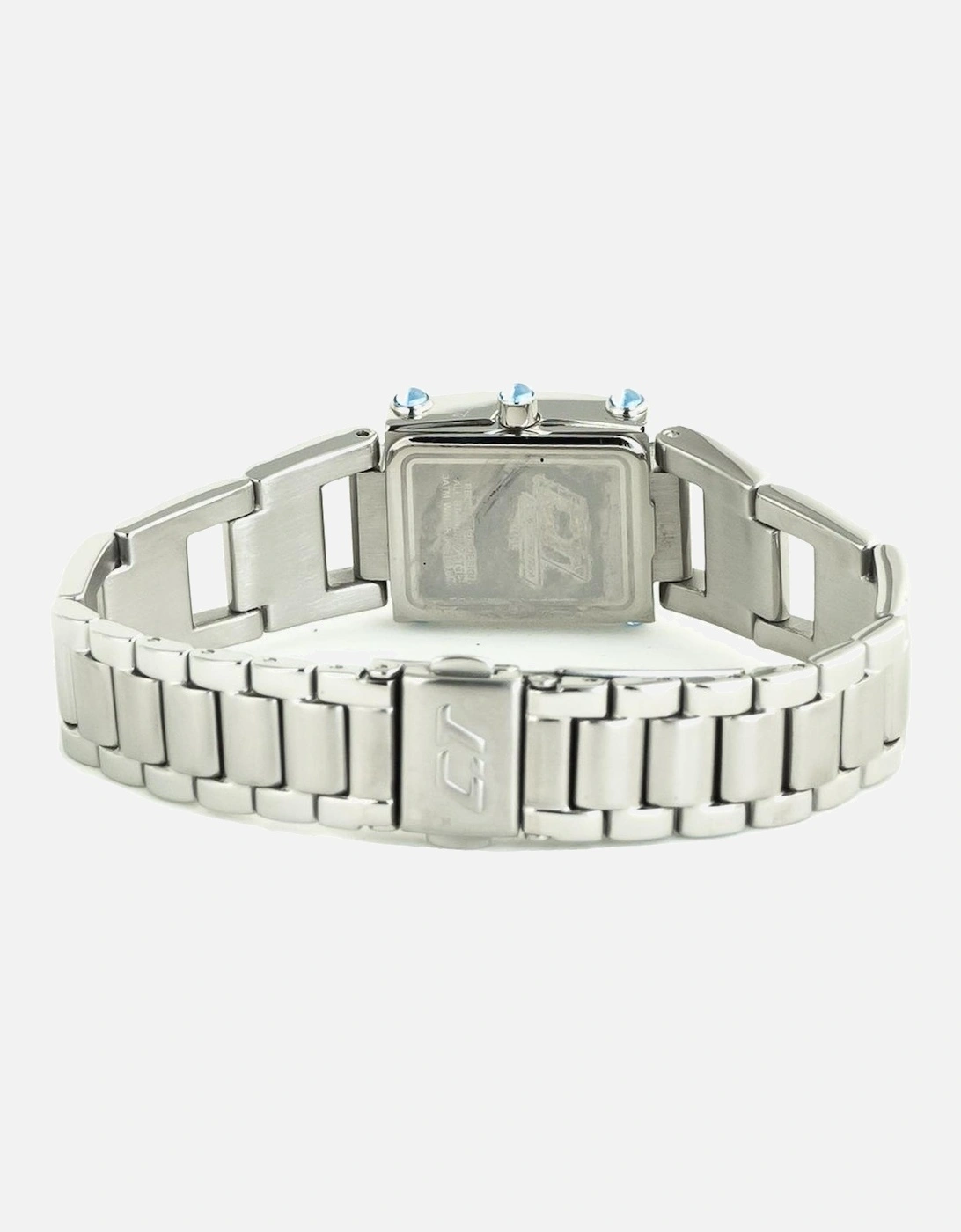 Quartz Analog Steel Case Watch with Blue Dial Women - Silver Watches