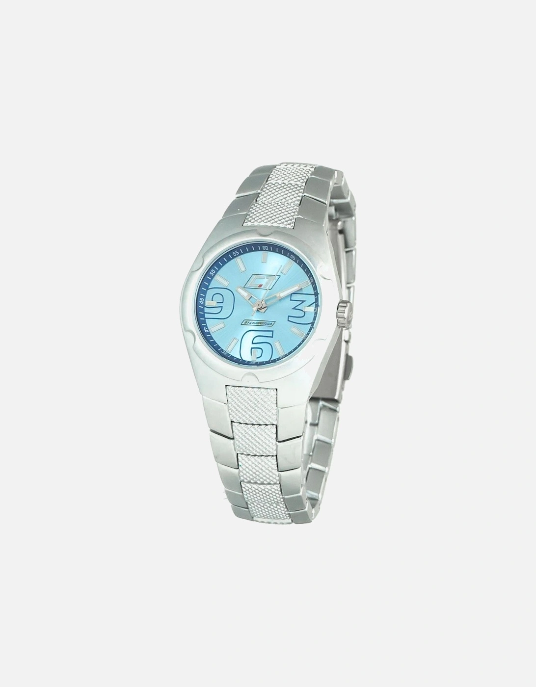 Quartz Steel Analog Watch with Blue Dial Women - Silver Watches, 3 of 2