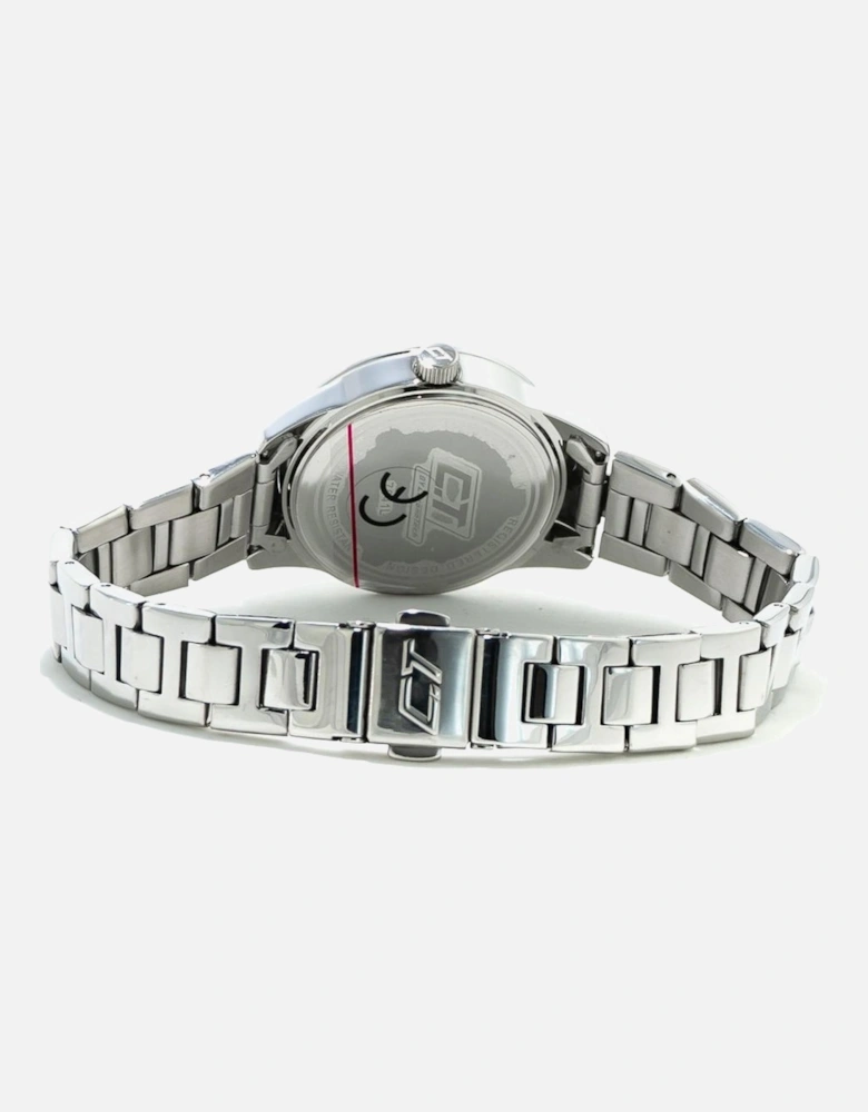 Quartz Analog Steel Case Watch Women - Silver Watches