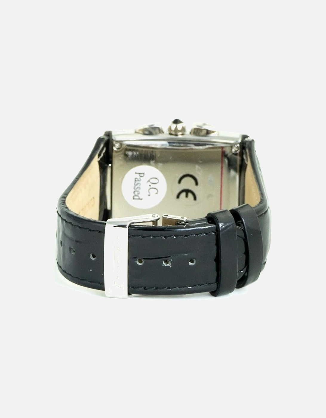 Quartz Steel Case Leather Bracelet Analog Watch Unisex - Black Unisex