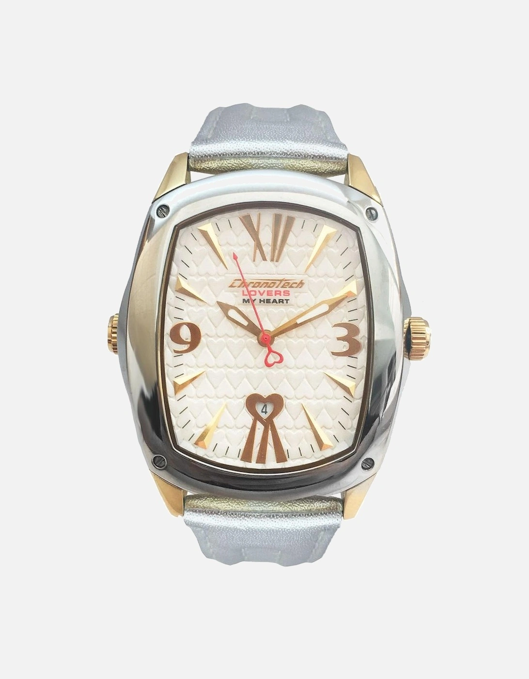 Quartz Analog Steel Case Leather Bracelet Watch Unisex - Gold Unisex, 3 of 2