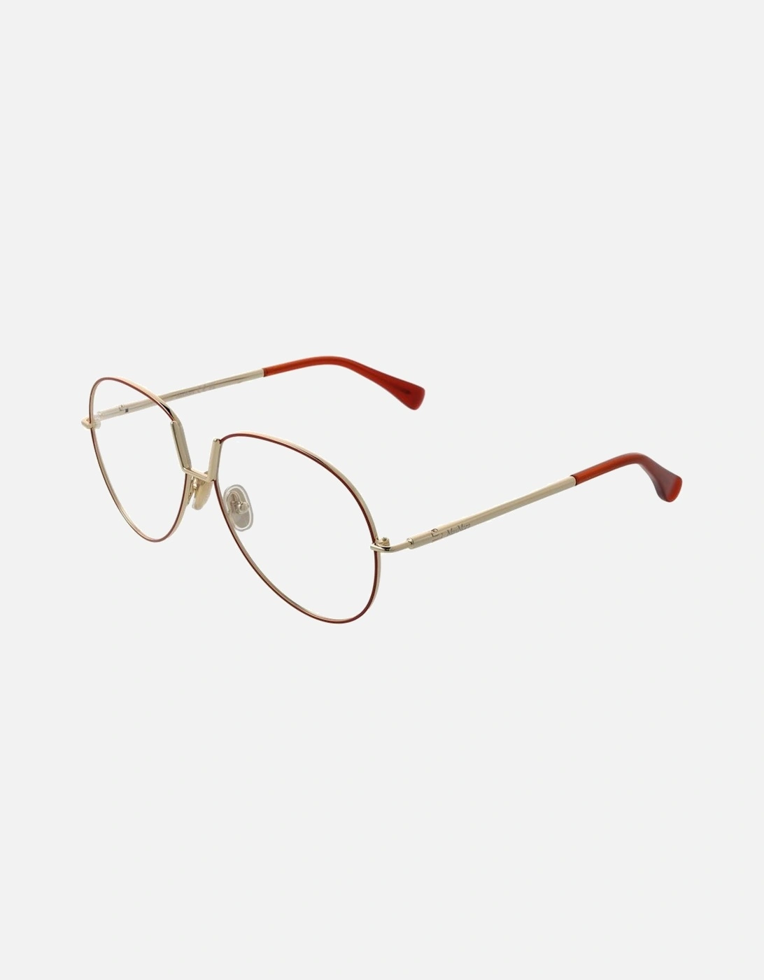 Round Metal Frame Glasses with Demo Lenses Women - Orange, 6 of 5