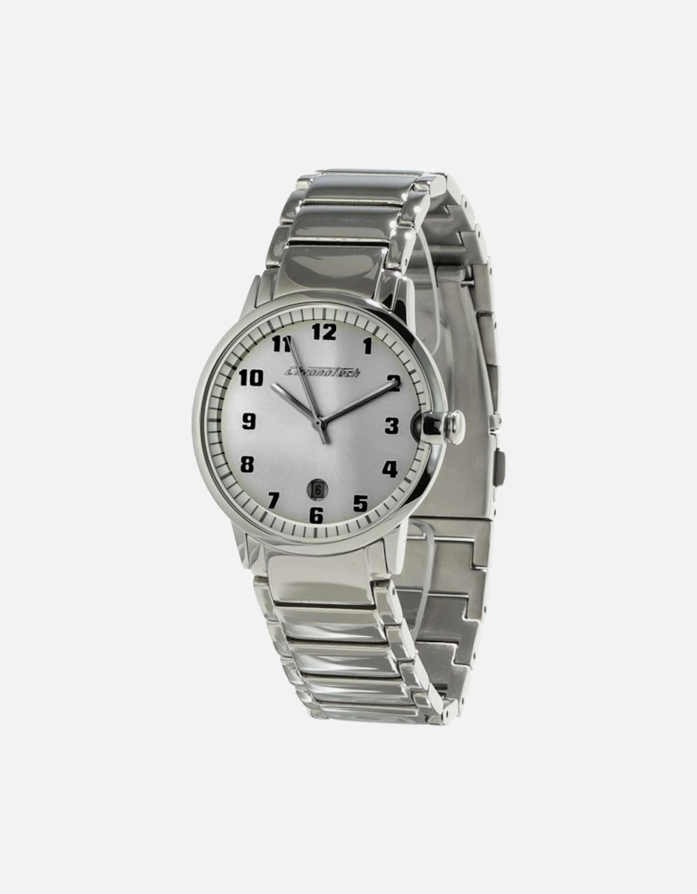 Quartz Steel Analog Watch with Grey Dial Unisex - Silver Unisex