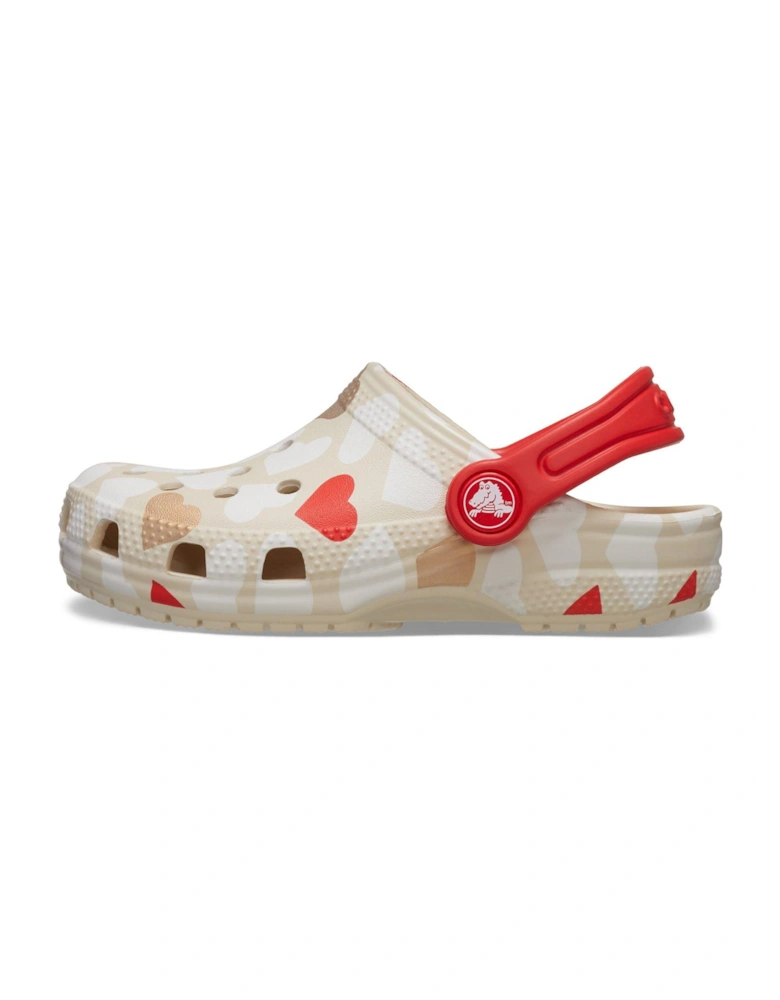 Kids Classic Heart Print Clog - Multi