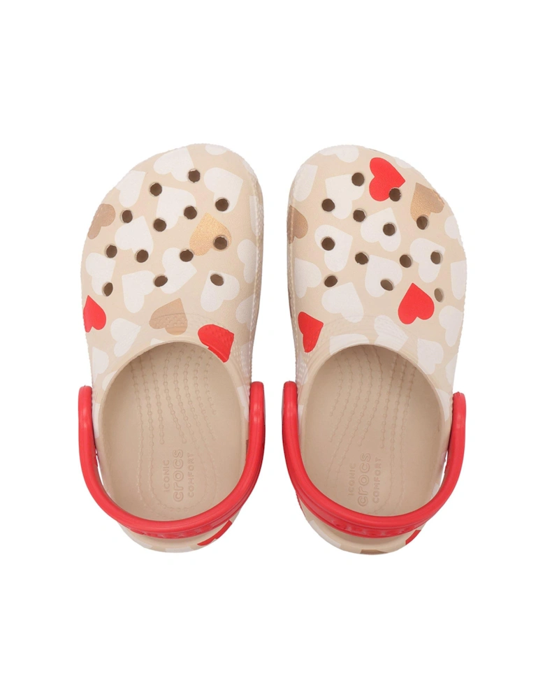 Kids Classic Heart Print Clog - Multi