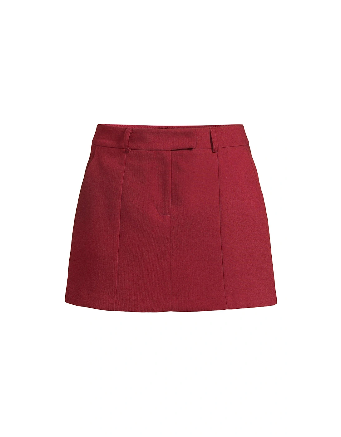 Tailored Mini Skirt - Red