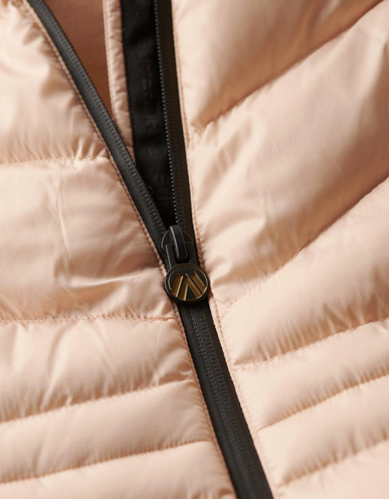 Hooded Storm Knit Hybrid Jacket - Beige