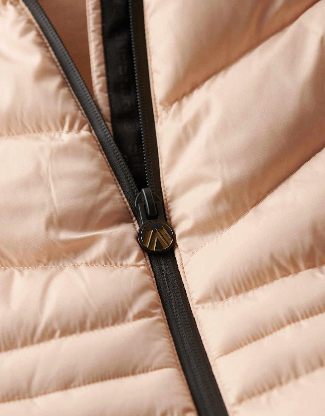 Hooded Storm Knit Hybrid Jacket - Beige