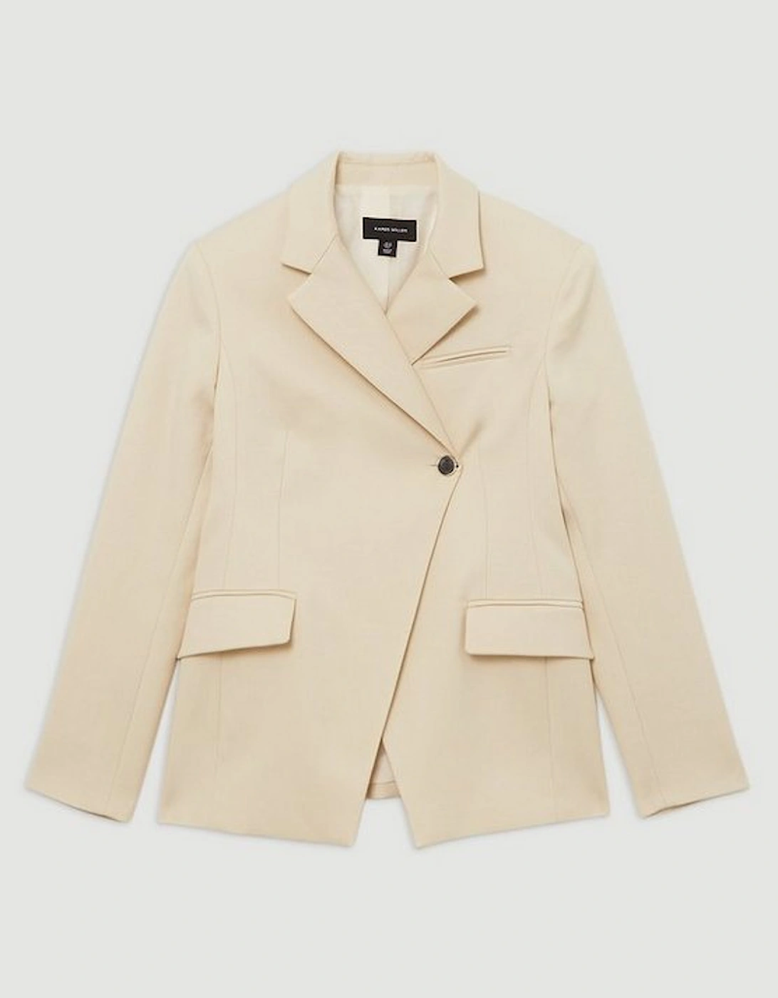 Soft Structured Asymmetric Tailored Single Breasted Blazer