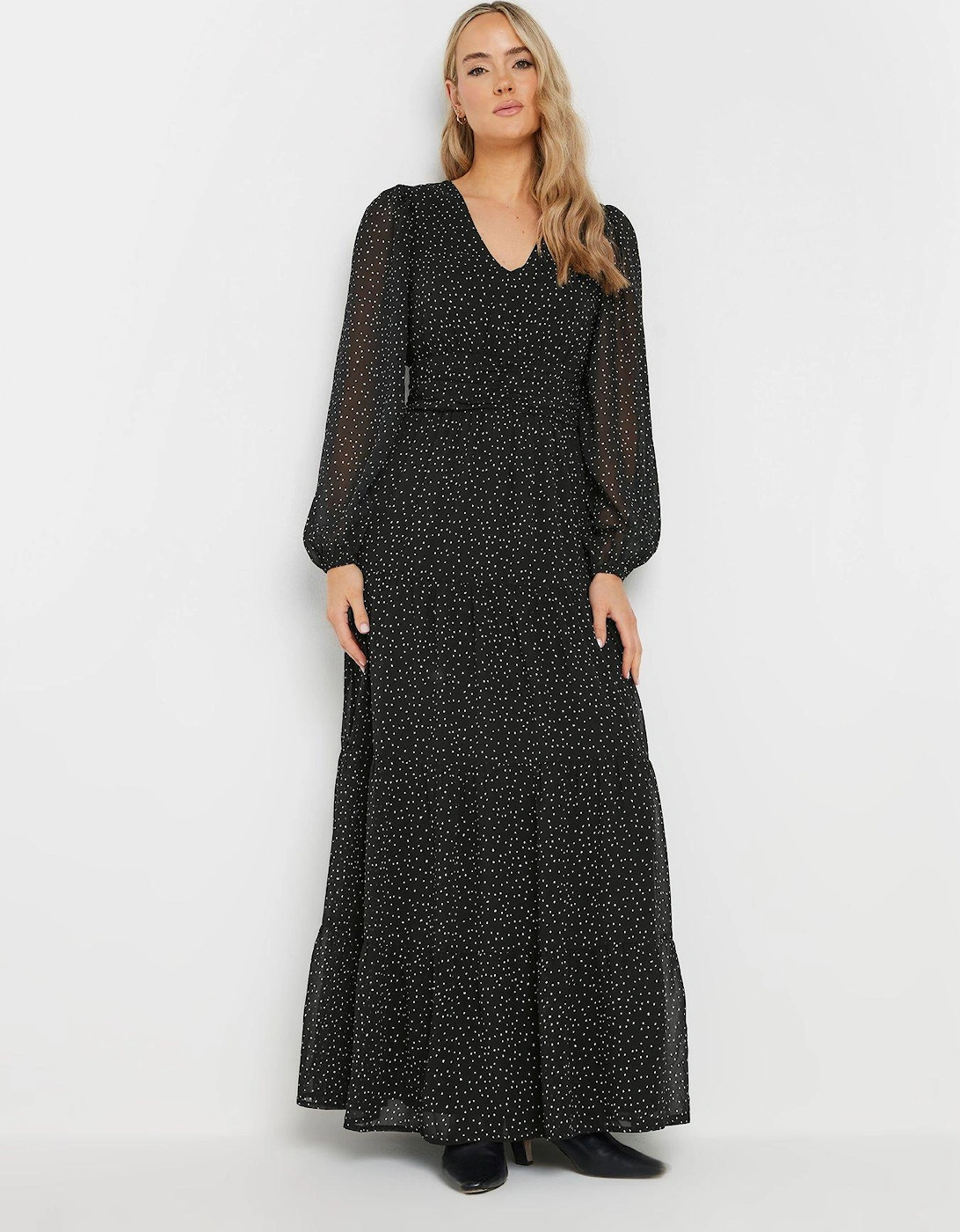 Spot Maxi Dress - Black, 2 of 1