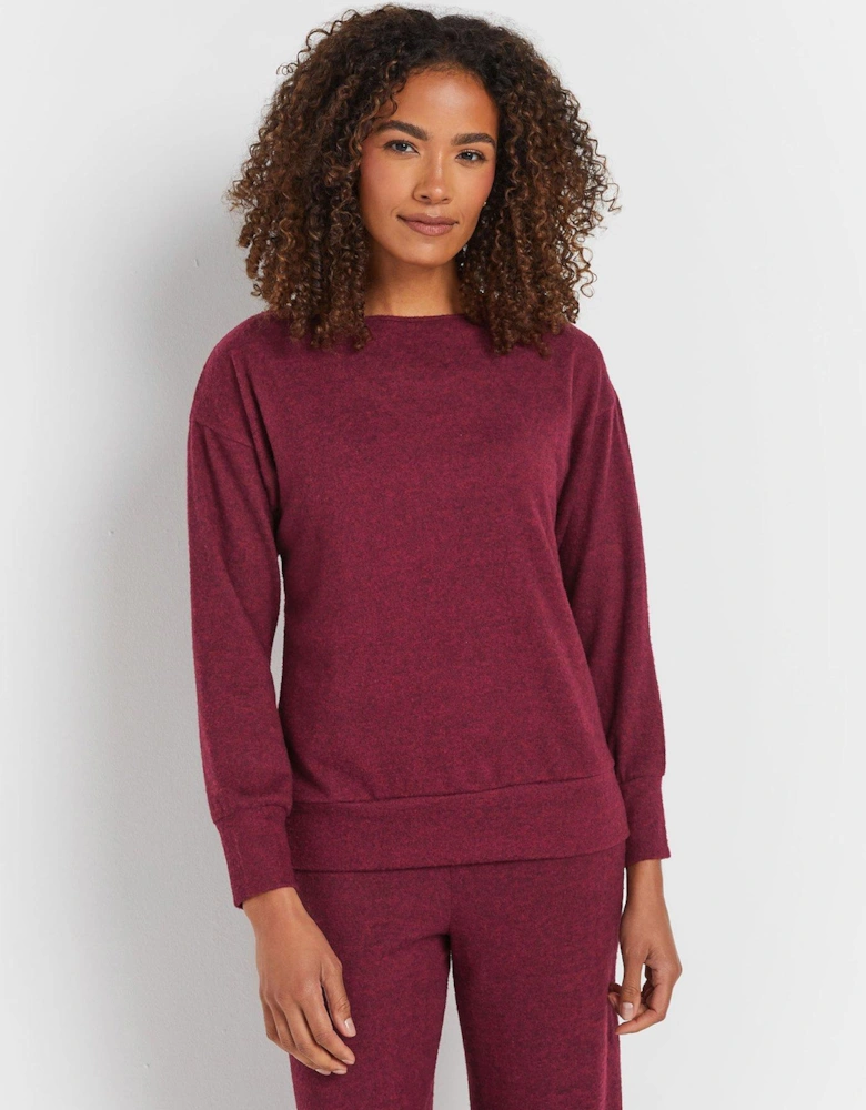 Loungewear 3/4 Sleeve Jumper - Red