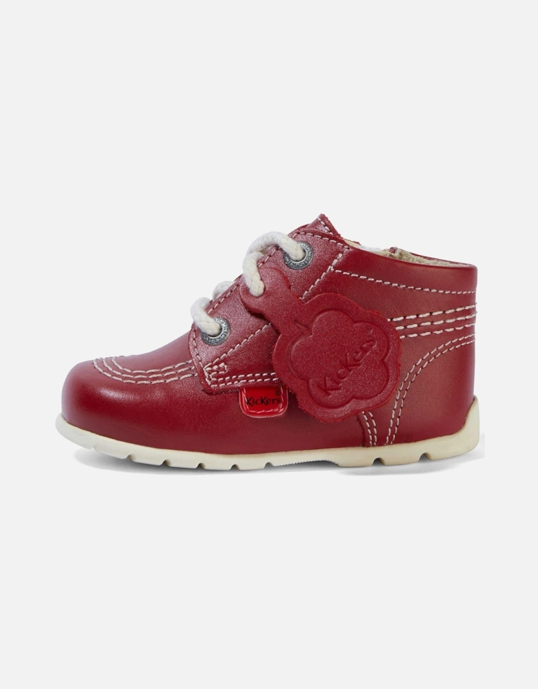 Kick Hi Baby Leather Boots - Red
