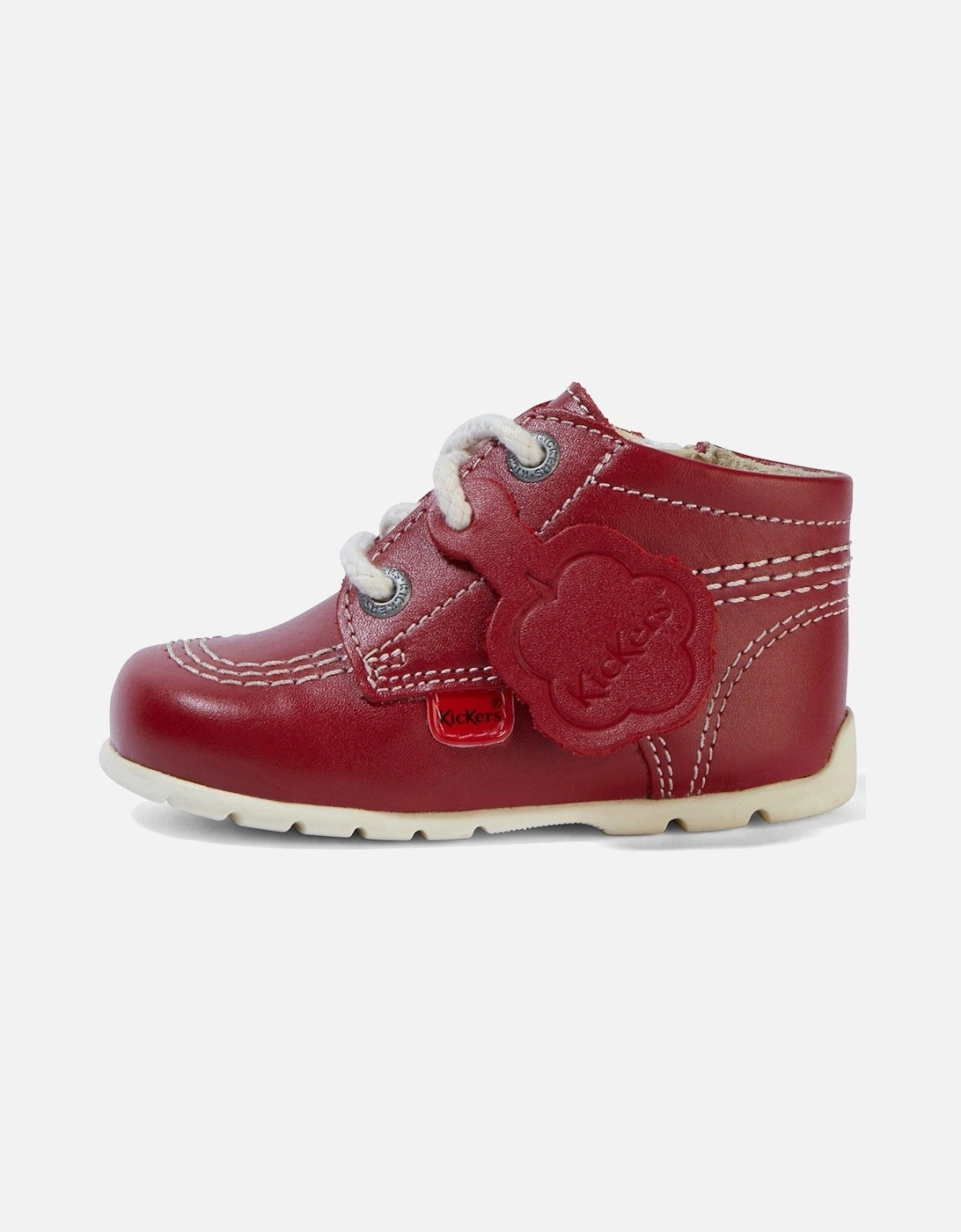 Kick Hi Baby Leather Boots - Red, 7 of 6