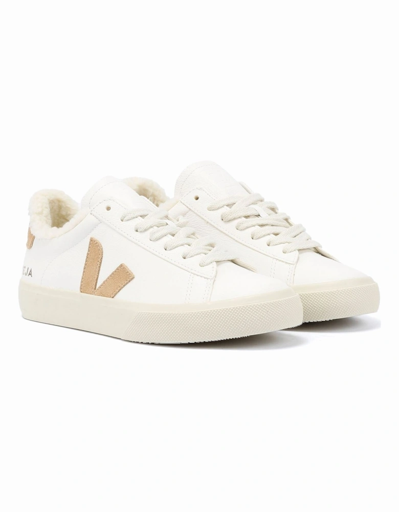 Campo Winter Leather Women's White/Tan Trainers