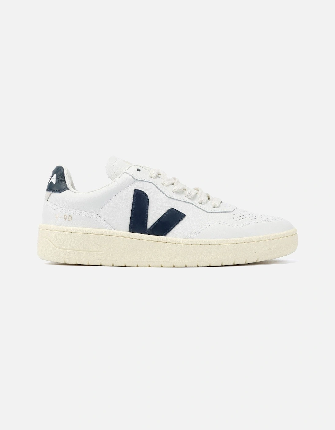 V-90 Leather Women's White/Navy Trainers