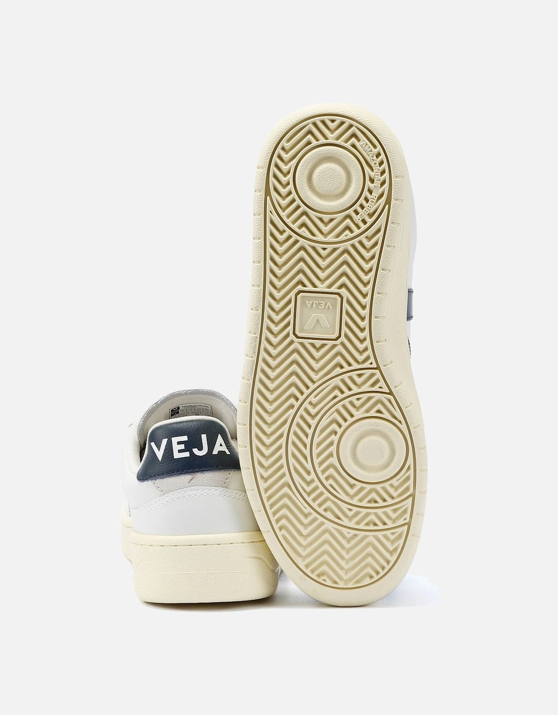 V-90 Leather Women's White/Navy Trainers