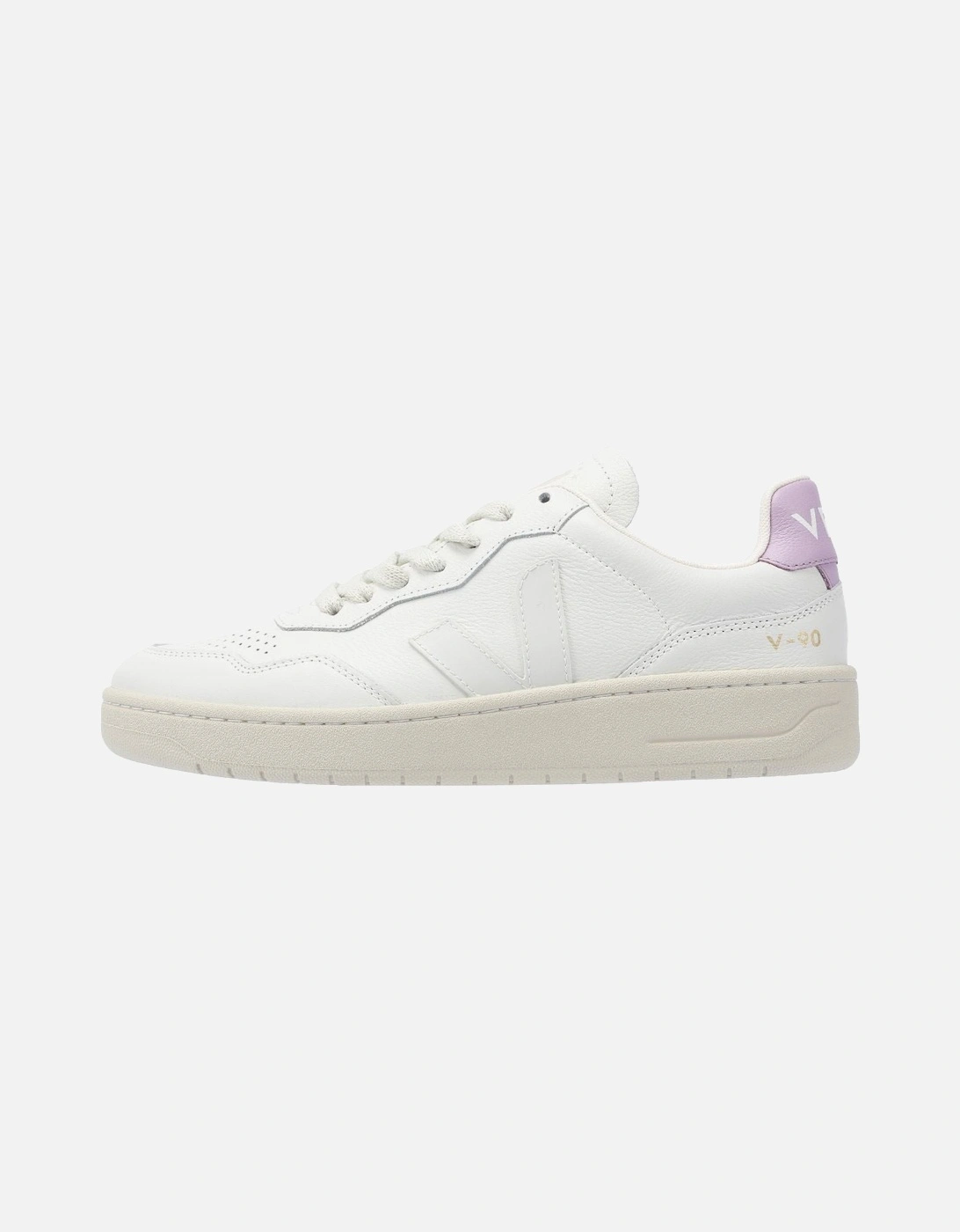 V-90 Leather Women's White/Orchid Trainers