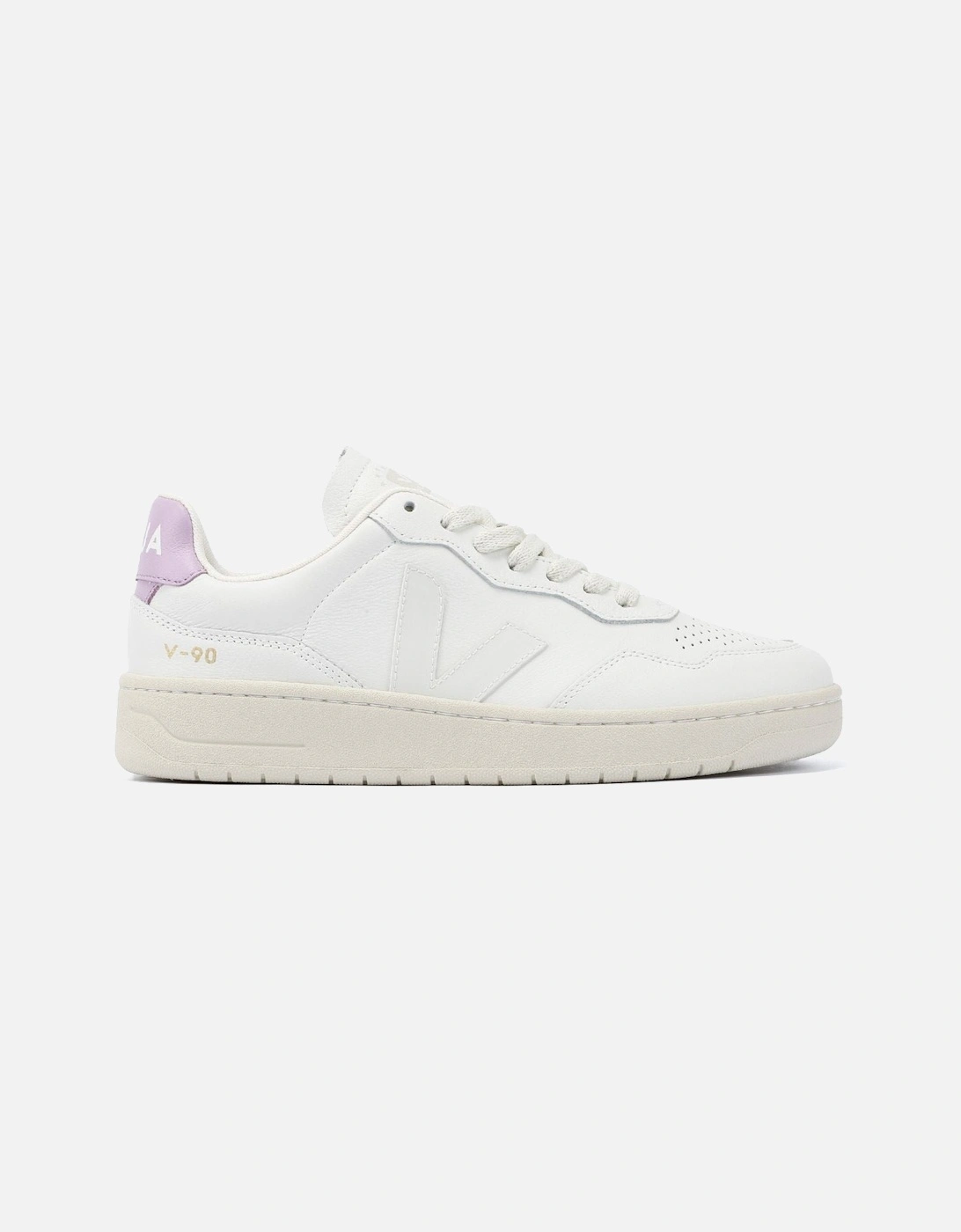 V-90 Leather Women's White/Orchid Trainers