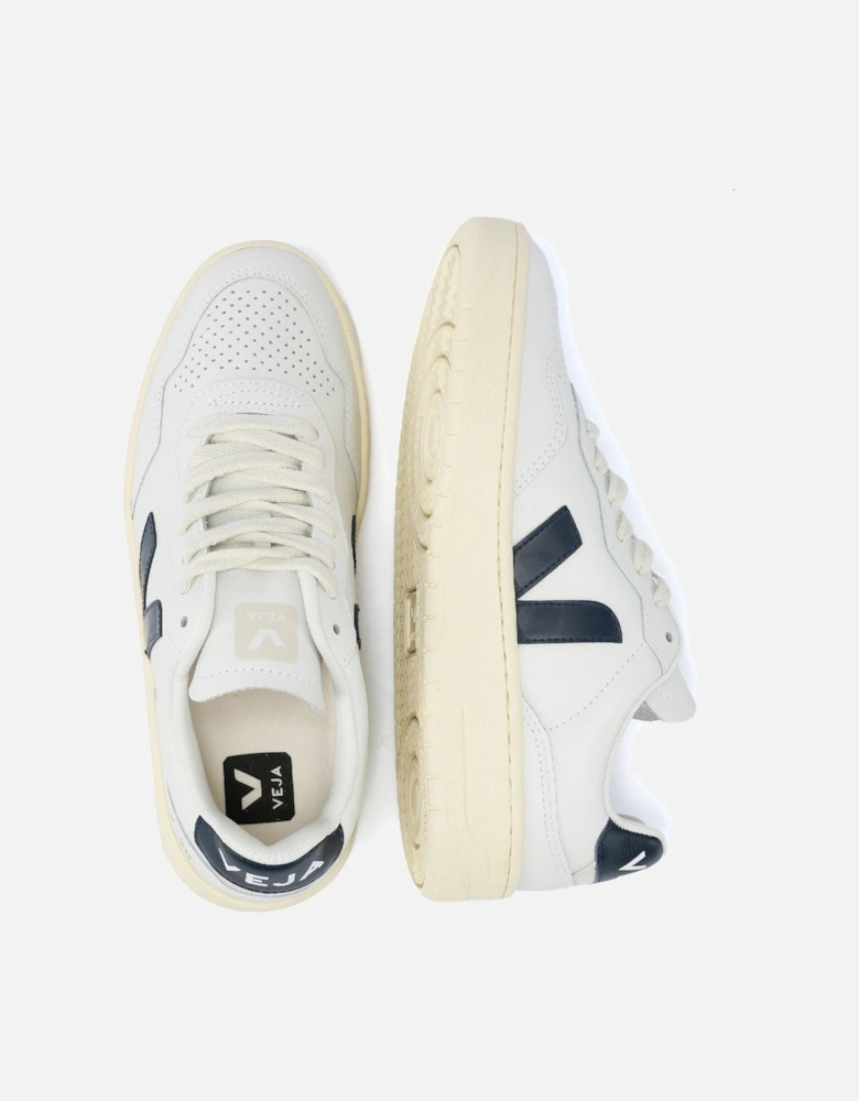 V-90 Leather Women's White/Navy Trainers