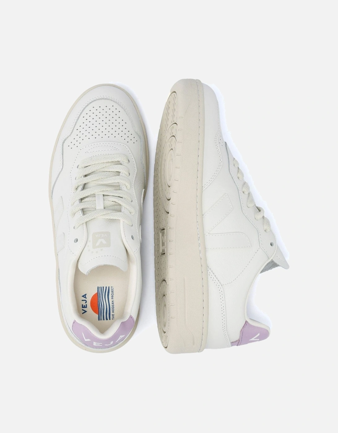 V-90 Leather Women's White/Orchid Trainers