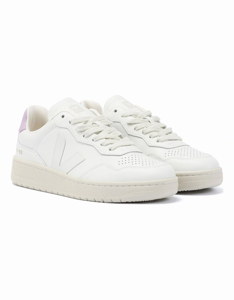 V-90 Leather Women's White/Orchid Trainers