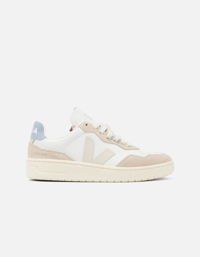 V-90 Leather Women's White/Pierre/Steel Trainers