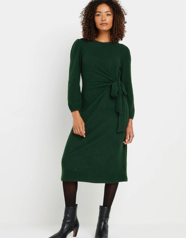 Side Tie Midi Dress