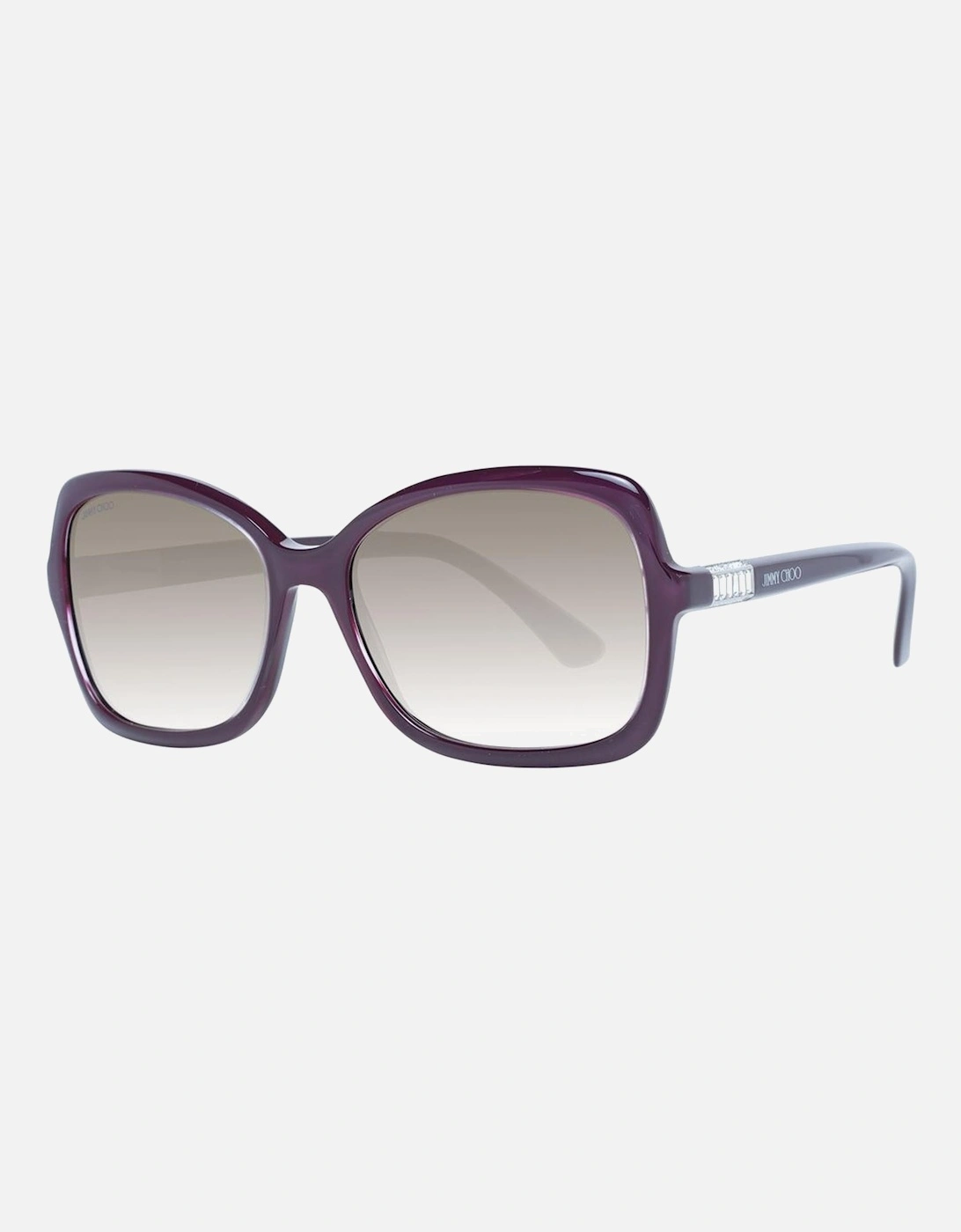 Burgundy Rectangle Sunglasses with Green Gradient Lenses Women, 4 of 3