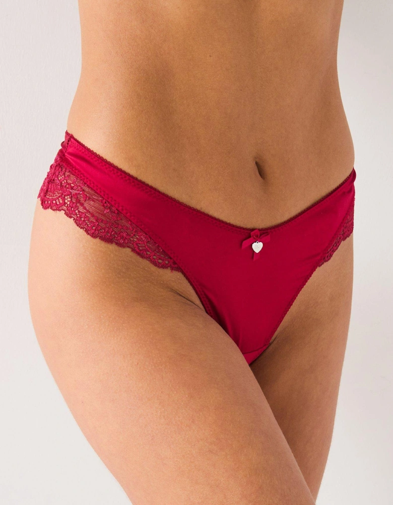 Stella Pack Of 3 Thongs - Dark Red Mix