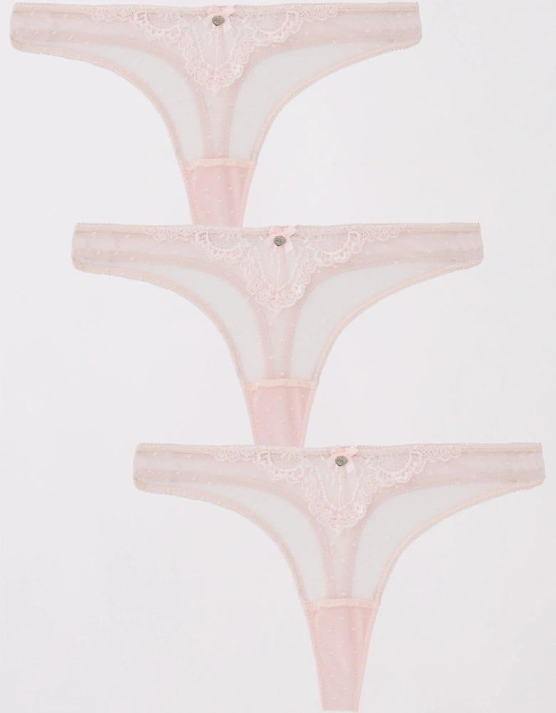 Madison Pack Of 3 Thongs - Blush