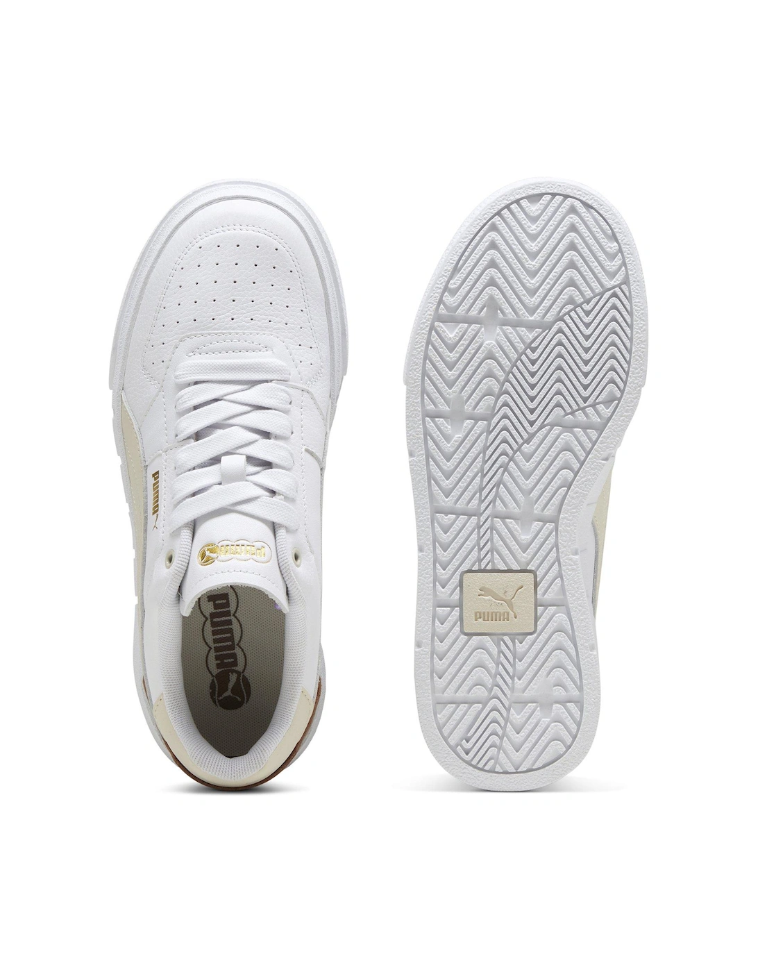 Women's Cali Court Leather Trainers - White