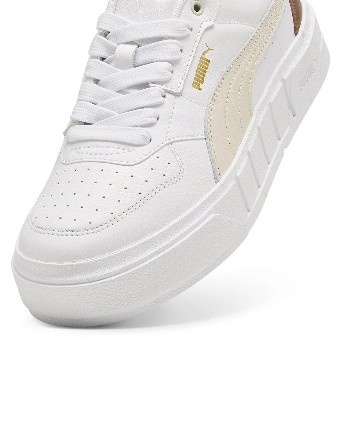 Women's Cali Court Leather Trainers - White