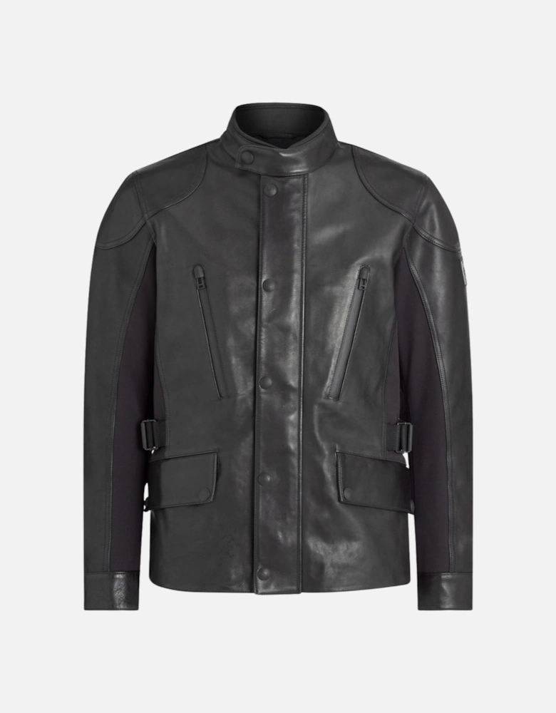 Mailstrom Black Leather Motorcycle Jacket