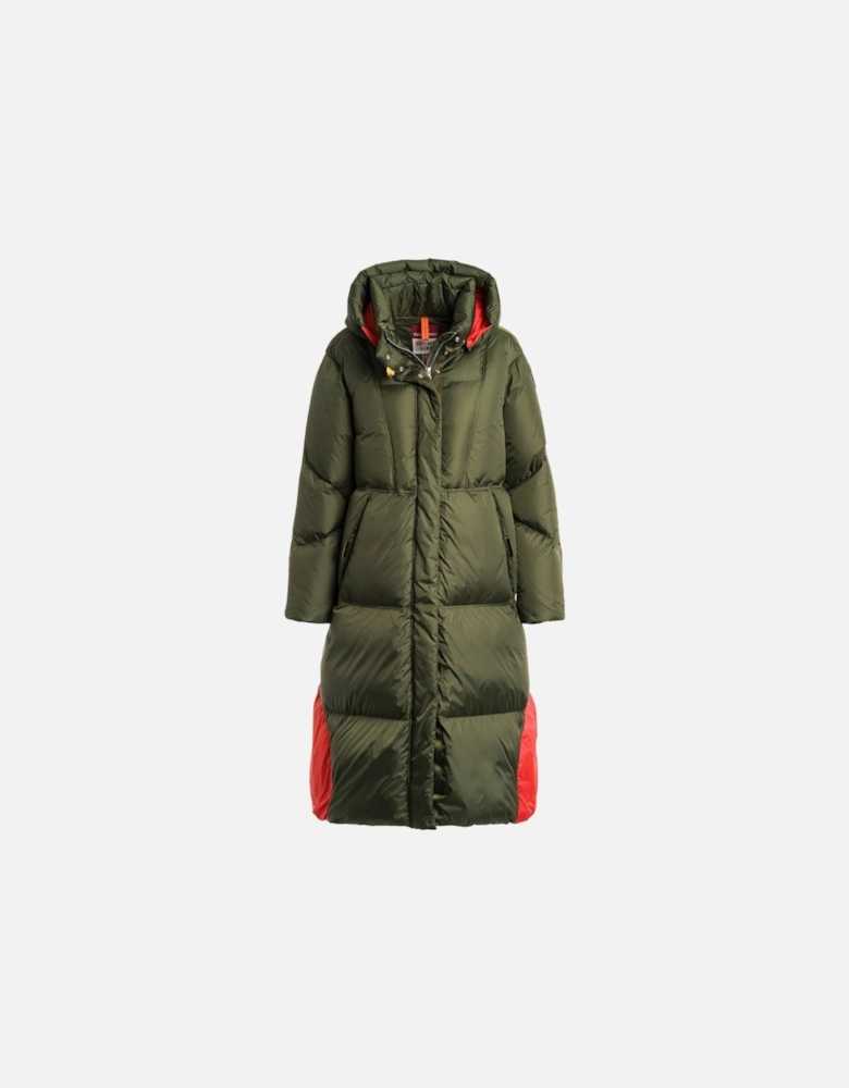 Liu Rosemary Green Long Down Jacket