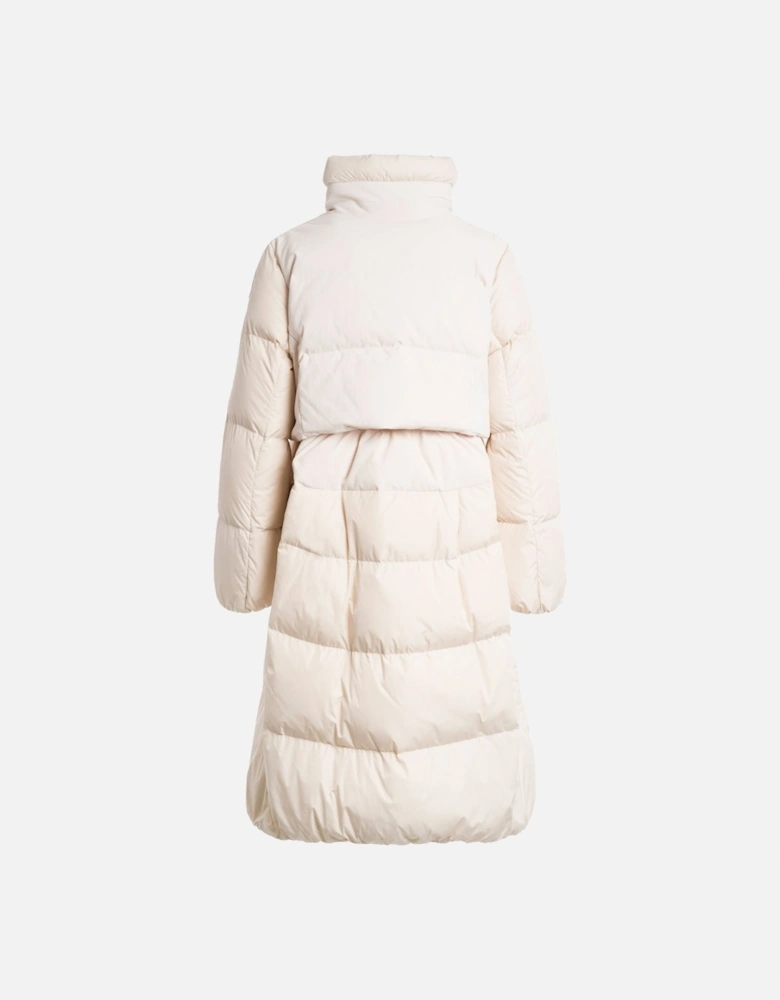 Comfort Fit Eyma White Long Down Jacket