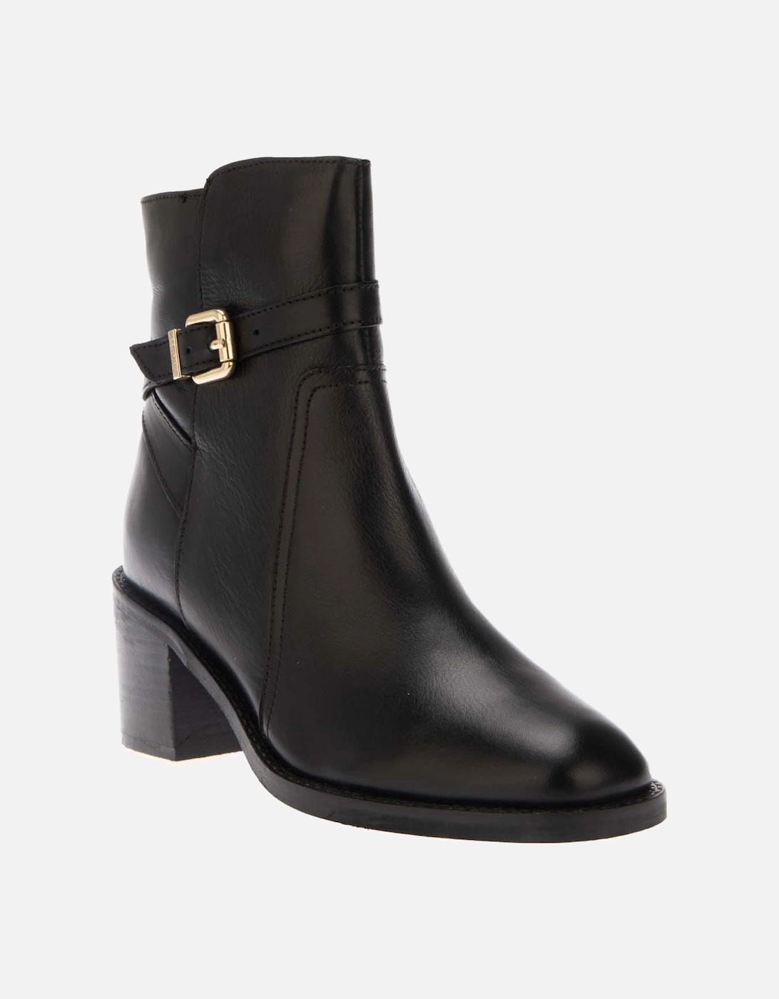 Plotto Leather Block Heel Boots