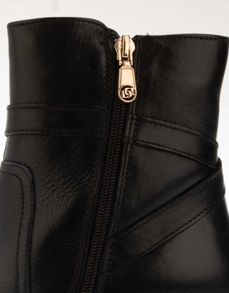 Plotto Leather Block Heel Boots