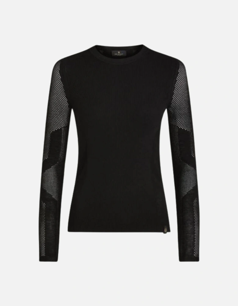 Kai Crewneck Long Sleeve Black T-Shirt