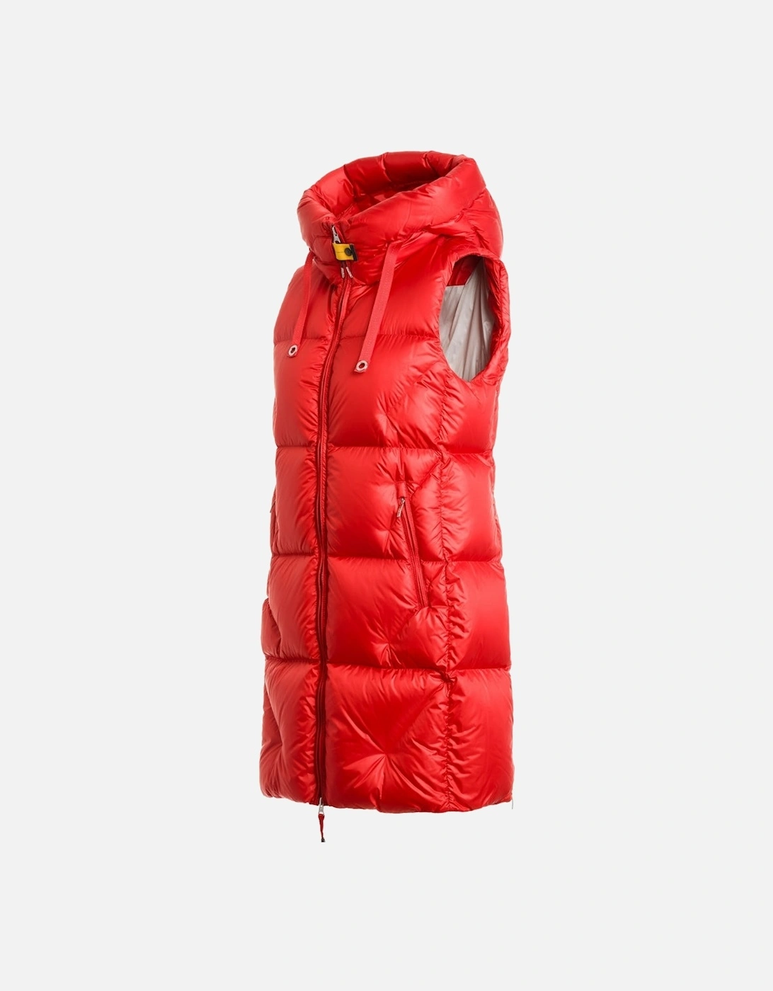 Zuly Red Long Down Gilet Jacket