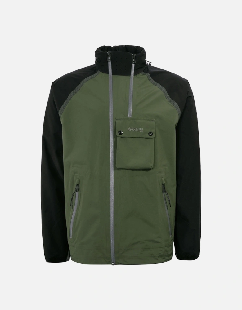 Solid Twin Pewter Green Waterproof Track Jacket